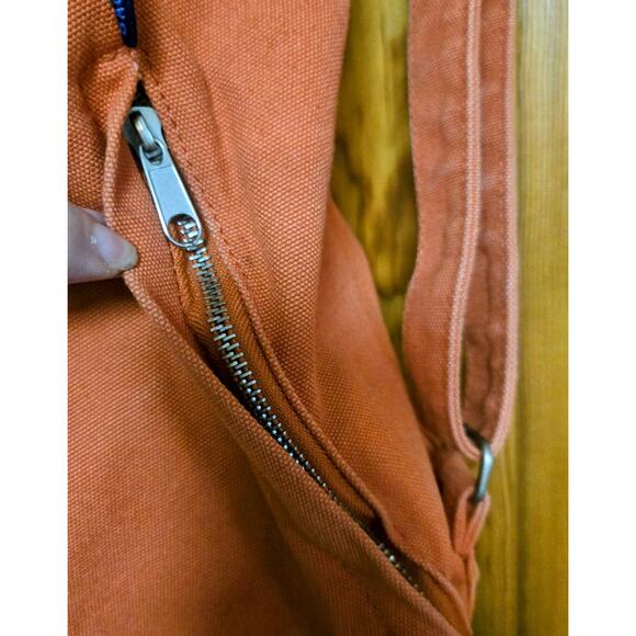 Baggu 100% Recycled Cotton Canvas Drawstring Backpack Orange Bag Casual Travel main image 4